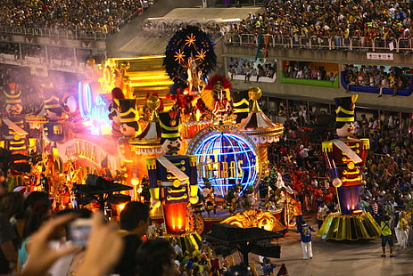 Carnaval de Río, alas, Brasil, Río de Janeiro, Fondo de pantalla HD HD wallpaper