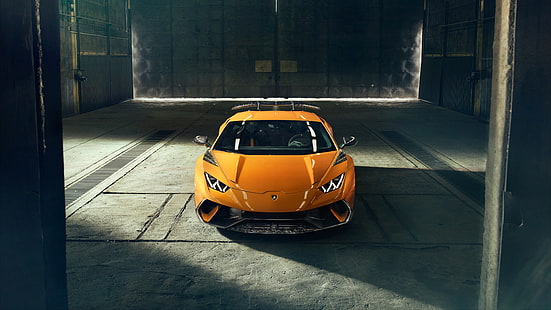 Super Car, hangar, Lamborghini Huracan, Lamborghini, Fond d'écran HD HD wallpaper
