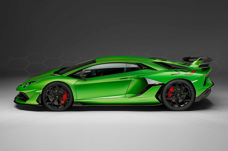 Lamborghini, Lamborghini Aventador SVJ, bil, grön bil, Lamborghini aventador, sportbil, superbil, fordon, HD tapet