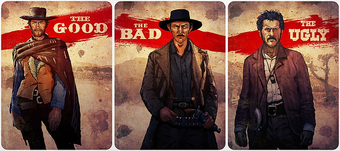 Clint Eastwood, Yang Buruk Dan Yang Jelek, Yang Baik, Wallpaper HD HD wallpaper