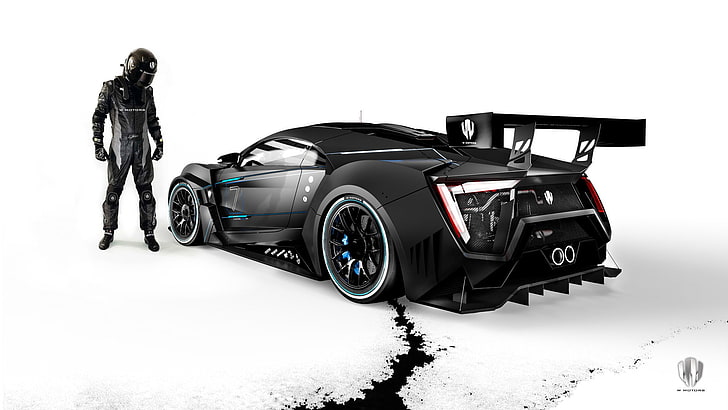 Benoit Fraylon, mobil, kendaraan, mobil hitam, lykan hypersport, Wallpaper HD