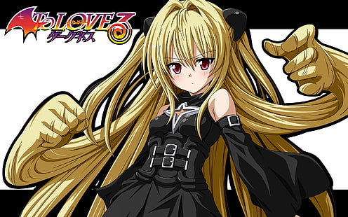 To Love 3 Hintergrundbild, Anime, To Love-ru, Golden Darkness, Blond, rote Augen, HD-Hintergrundbild HD wallpaper