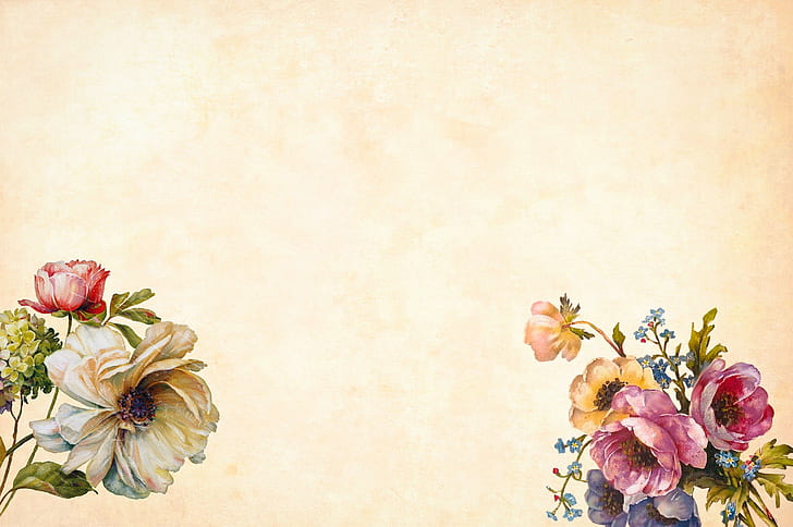 flowers, background, Texture, beige, HD wallpaper