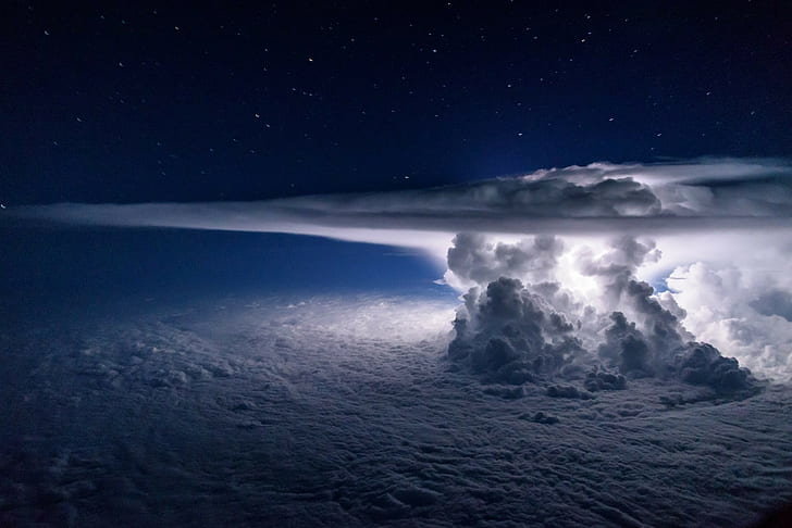 malam, awan, Wallpaper HD