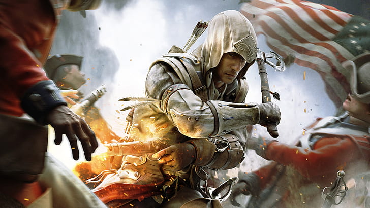 Assassins Creed III Gun ، القتلة ، العقيدة ، الألعاب، خلفية HD
