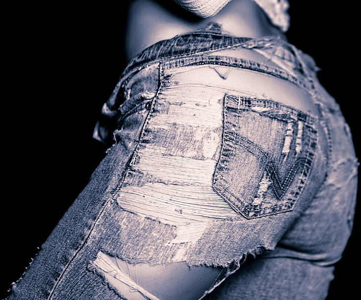 women, jeans, HD wallpaper