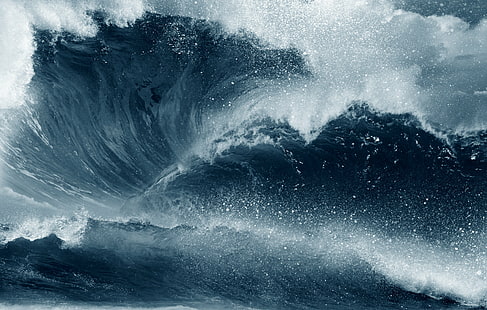 espuma, océano, mar, ola, olas, Fondo de pantalla HD HD wallpaper