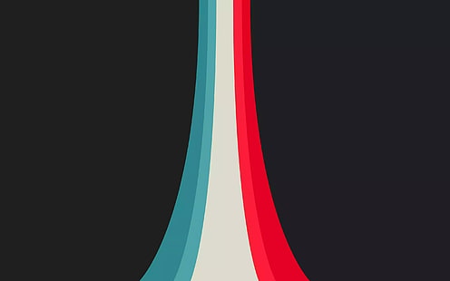illustration de la ligne sarcelle, blanc et rouge, fond simple, lignes, résumé, bleu, blanc, rouge, Fond d'écran HD HD wallpaper
