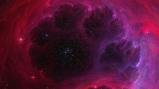 galassia della Via Lattea, spazio, nebulosa, arte digitale, arte spaziale, Sfondo HD HD wallpaper