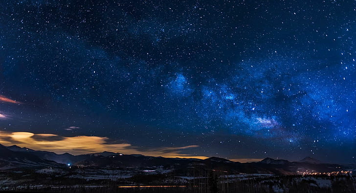 астрономия, красив, облаци, съзвездие, тъмно, вечер, изследване, галактика, пейзаж, млечен път, планини, нощ, на открито, живописно, небе, космос, звезден, звезди, вселена, HD тапет