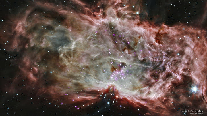 Di dalam Nebula Api, Luar Angkasa, Wallpaper HD