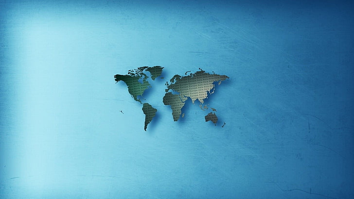 graue Weltkarte, Weltkarte, HD-Hintergrundbild