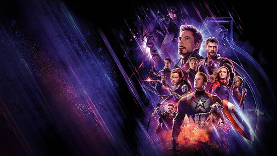 The Avengers, Ant-Man, Avengers EndGame, Black Widow, Captain America, Captain Marvel, Hawkeye, Iron Man, Nebula (Marvel Comics), Rocket Raccoon, Thanos, Thor, War Machine, Fond d'écran HD HD wallpaper
