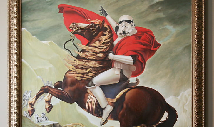 Pintura de Star Wars X Napoleon Bonaparte, Guerra nas Estrelas, humor, obras de arte, HD papel de parede