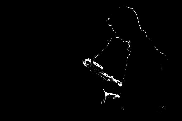 silhouette, Saxophone, musician, HD wallpaper