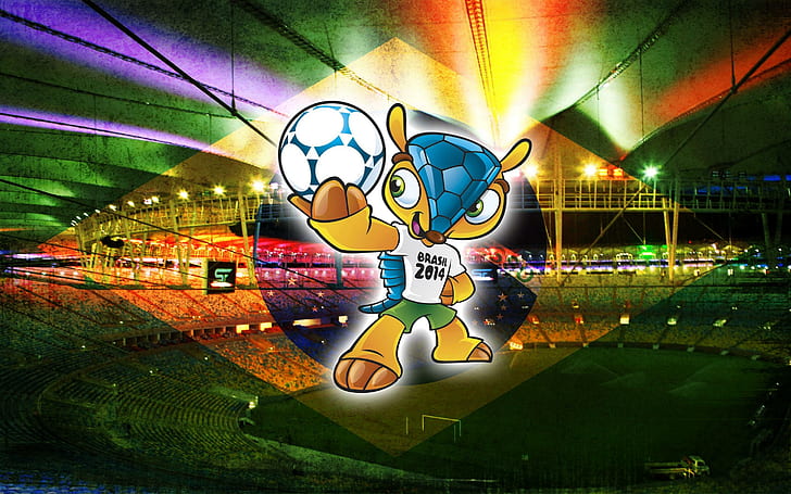 Fuleco The Armadillo 2014 World Cup Mascot, coppa del mondo, fuleco, mascotte, coppa del mondo 2014, Sfondo HD