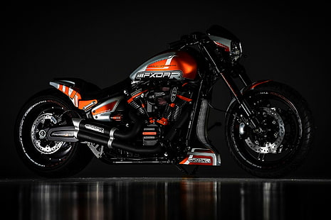 Harley Davidson, Harley-Davidson, moto, vélo lourd, modifié, personnalisé, Fond d'écran HD HD wallpaper