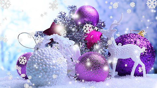 рождество, празднование, украшение, праздник, золото, орнамент, фиолетовый, зима, декабрь, подарок, шар, сезон, браслет, морской еж, сфера, стекло, искусство, дизайн, блестящий, год, новый, снег, красочный, декоративный, сезонные, веселые, иглокожие, золотые, ленточные, праздничные, празднуют, объект, декор, HD обои HD wallpaper