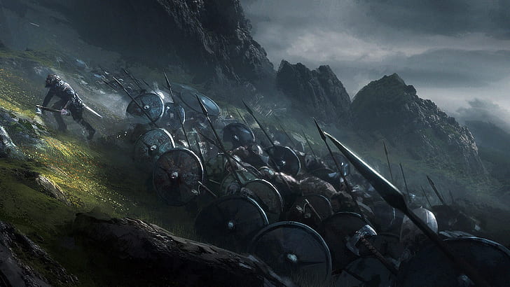 Guerreiros, Escudos, Os Vikings, Juan Pablo Roldan, Escudo Viking, HD papel de parede