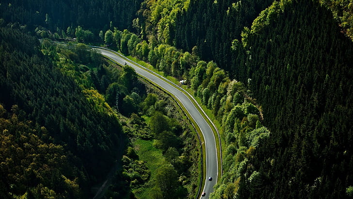 نوربورغرينغ ، الطريق ، الغابة ، السيارات ، نوربورغرينغ ، الطريق ، الغابة ، السيارات، خلفية HD