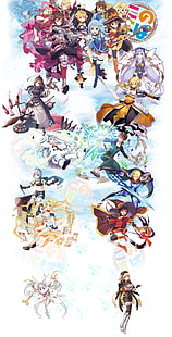 colores variados de personajes de acción, Kono Subarashii Sekai ni Shukufuku wo !, Satō Kazuma (Kono Subarashii Sekai ni Shukufuku wo!), Megumin, Darkness (KonoSuba), Aqua (KonoSuba), Wizu (KonoSuba), Chris (KonoSuba), Eris(KonoSuba), Fondo de pantalla HD HD wallpaper