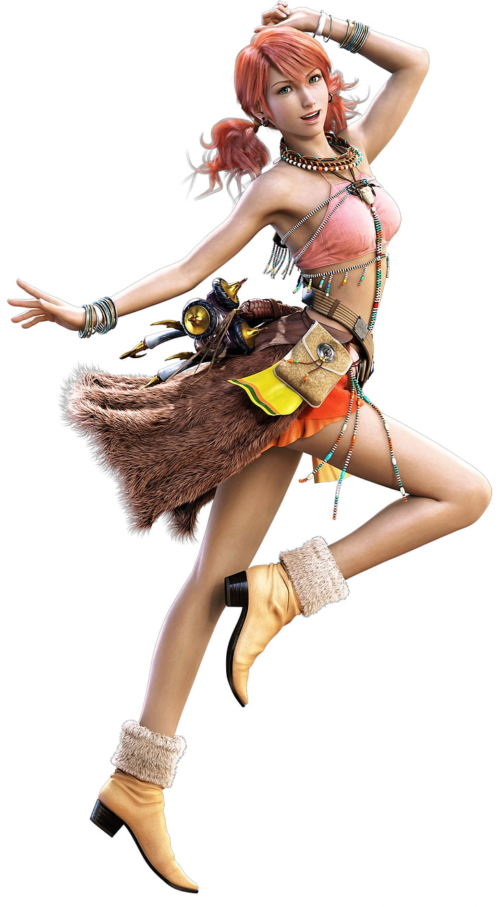 Final Fantasy character illustration, Final Fantasy XIII, video games, Oerba Dia Vanille, HD wallpaper