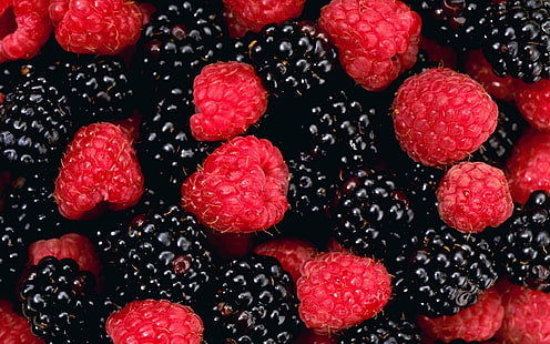 Fruits Raspberries Blackberries Free Desktop Background, fruits, background, blackberries, desktop, raspberries, HD wallpaper HD wallpaper