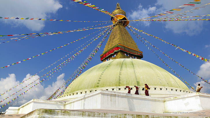 Buddhist Stupa of Bodhnath, Kathmando, Nepal, Asia, HD wallpaper