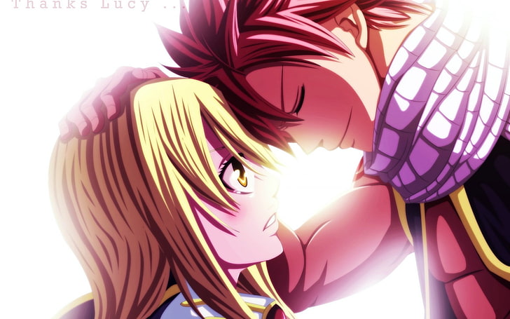 Natsu and Lucy of Fairy Tale digital wallpaper, Heartfilia Lucy, Dragneel Natsu, Fairy Tail, anime, Tapety HD