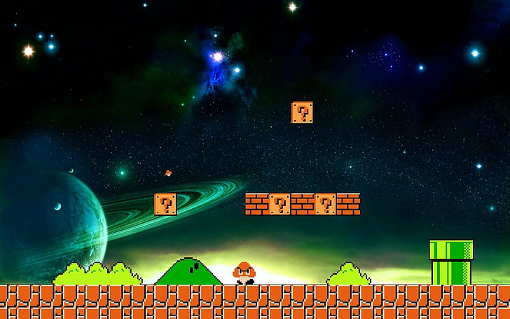 Super Mario Bühnentapete, Super Mario Bros., HD-Hintergrundbild
