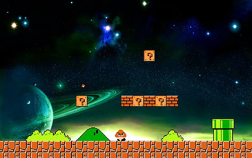 Super Mario Bühnentapete, Super Mario Bros., HD-Hintergrundbild HD wallpaper