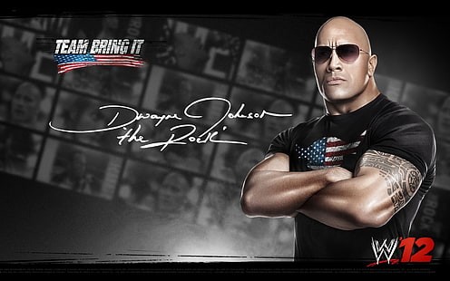 Sampul game Dwayne Johnson W12, WWE, Dwayne Johnson, Wallpaper HD HD wallpaper