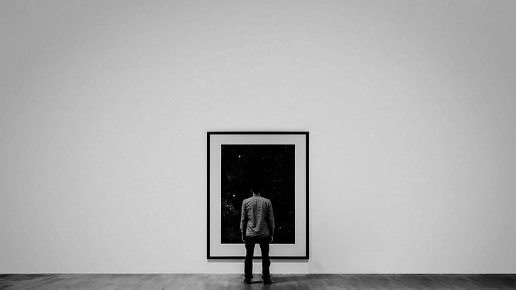 Kemeja pria abu-abu, minimalis, Wallpaper HD