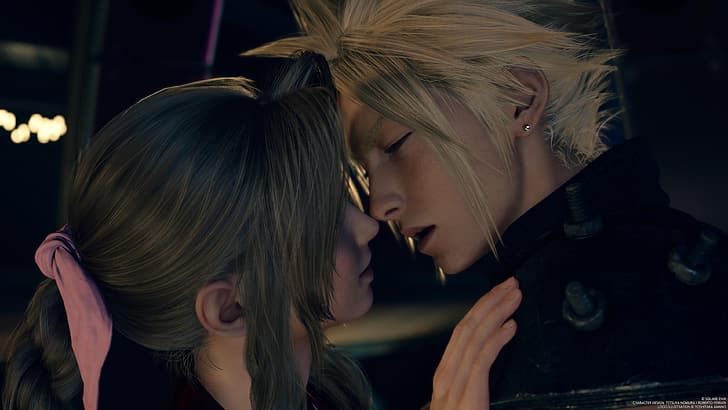 Final Fantasy VII:Rebirth, Cloud Strife, Aerith Gainsborough, Fond d'écran HD