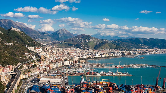 Landschaft Der Stadt Salerno In Italien 864, HD-Hintergrundbild HD wallpaper