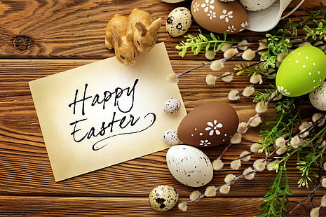 jajka, Wielkanoc, króliki, Verba, kwiaty, wiosna, Tapety HD HD wallpaper