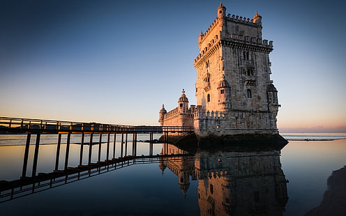 Torre de Belem en lisboa portugal-Naturaleza HD Wallpaper, Fondo de pantalla HD HD wallpaper