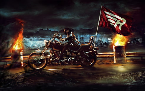 action, architecture, art, asian, bikes, brunette, chase, cities, cityscape, clouds, dark, digital, females, fire, flags, flames, girls, light, manipulation, moonlight, motion, motorbikes, motorcycles, oriental, roads, scapes, situation, sky, skyline, spooky, symbols, vehicles, women, HD wallpaper HD wallpaper