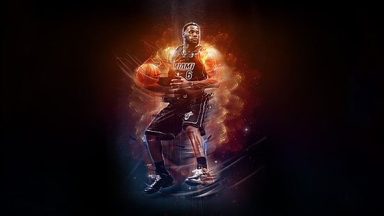 LeBron James NBA, nba, basketball player, james lebron, nba player, HD wallpaper HD wallpaper