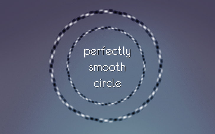 Идеально гладкий круг текст, минимализм, круг, оптическая иллюзия, эмбиент, типография, симметрия, цитата, простой фон, фиолетовый, HD обои