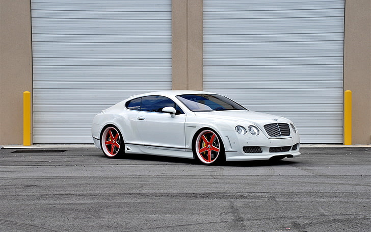 Bentley Continental GT White Car, vit kupé, Bilar, Bentley, vit, bil, HD tapet