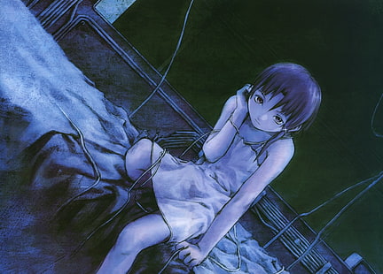 Serial Experiments Lain, anime girls, Lain Iwakura, HD wallpaper HD wallpaper