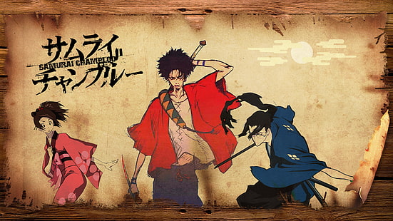 samurai, Samurai Champloo, Jin (Samurai Champloo), Mugen, spada, Sfondo HD HD wallpaper