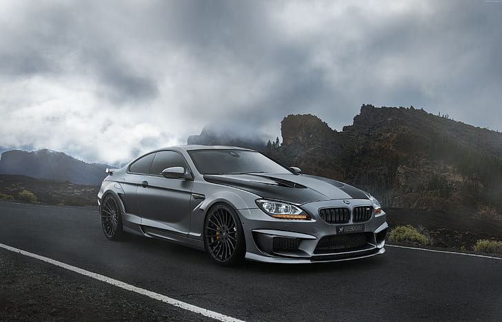 BMW, M6, Coupe, grey sports coupe, 2015, F13, BMW, Coupe, M6, HD wallpaper