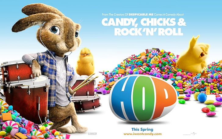 Hop (2011), poster, rabbit, movie, chicken, hop, easter, egg, fantasy, bunny, HD wallpaper