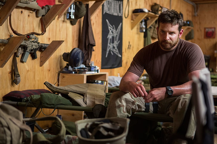 Bradley Cooper, atirador americano, HD papel de parede