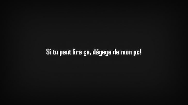 simple, text, French, humor, dark, HD wallpaper