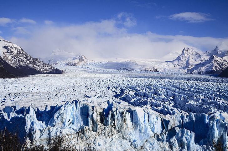 glacier mountain wallpaper, glacier, argentina, el calafate, moreno, HD wallpaper