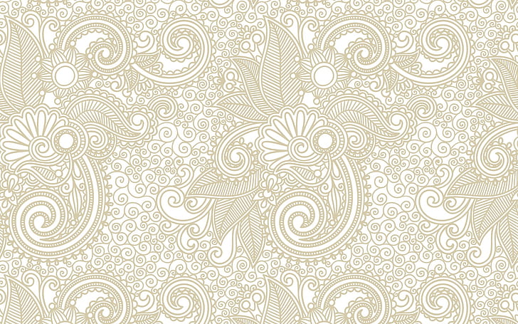 bokeh, bunga, daun, pola, tekstur, vektor, Wallpaper HD