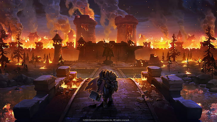 Игра, Warcraft, Blizzard, Art, Паладин, Артас, Warcraft 3, Иллюстрация, Персонажи, Джайна Праудмур, Warcraft 3 Reforged, Reforged, Intro Screen, Warcraft III Reforged, Outro Screen, Кен Вонг, Кен Вонг, HD обои
